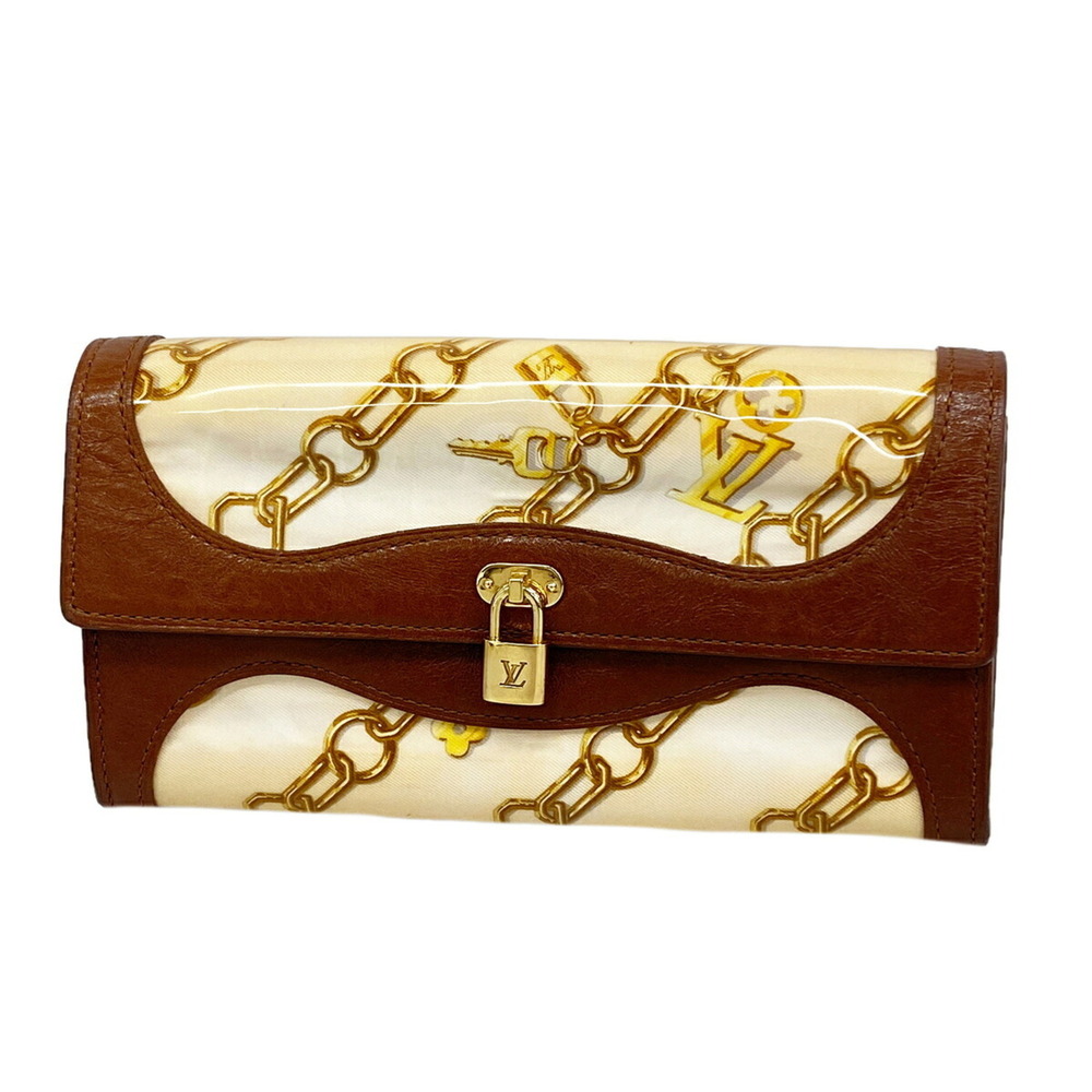 Louis Vuitton Long Wallet Monogram Charm Pochette Portemonnaie M95170 Blanc L...